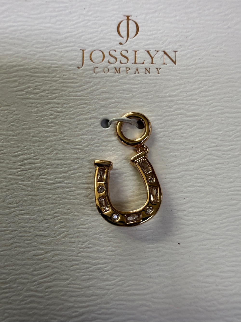 Gold Horseshoe Charm Pendant